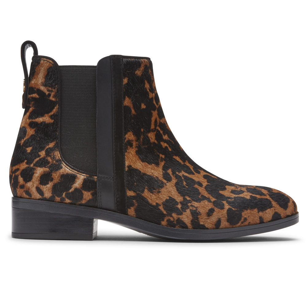 Rockport Støvler Dame Leopard - Larkyn Chelsea - AIBZ01237